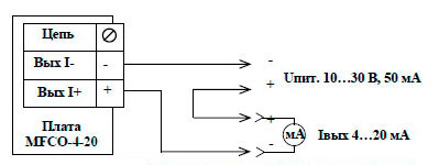 Схема подключения токового выхода